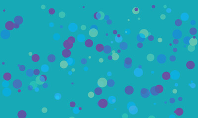 Teal Background with Scattered Blue Purple Green Circles 1
