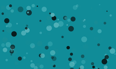 Teal Background with Scattered Dark Light Blue Circles Bokeh Effect