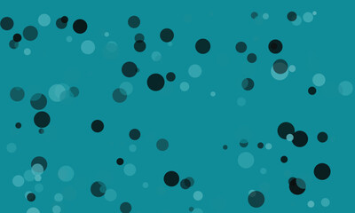 Teal Background with Scattered Dark Light Circles Bokeh Effect