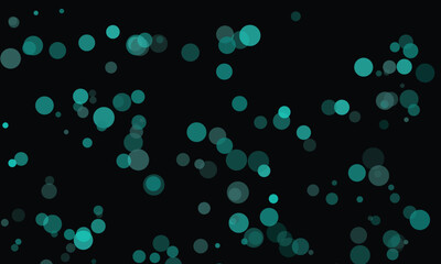 Teal Green Bokeh Circles on Background blue