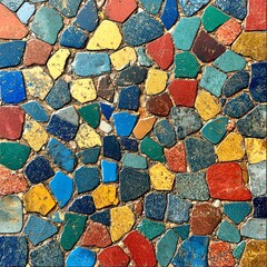 Glittery terrazzo stone pattern with golden highlights