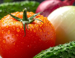 Fresh, juicy vegetables close-up