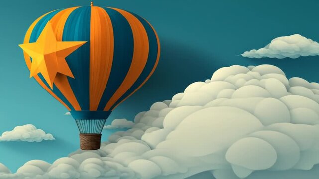 Hot air balloon illustration