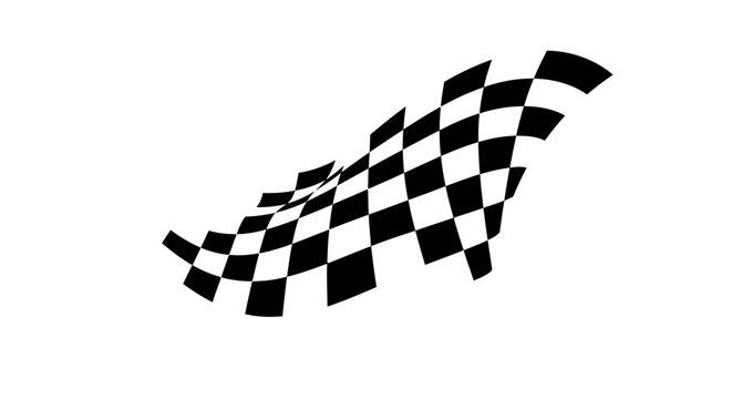 Abstract Checkered Flag Illustration Symbolizing Speed and Competition