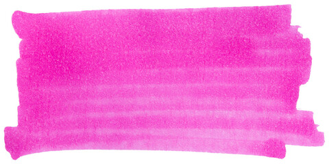 Hand drawn pink marker brush stroke shape, abstract ink highlight banner for underline, text background, emphasis, design element, doodle sketch