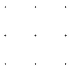 Sparse film tracking markers for CGI compositing isolated on transparent background