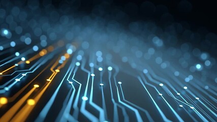 Digital Circuit: A captivating visualization of a digital circuit board, showcasing intricate pathways of data and energy flowing through the network. - Powered by Adobe