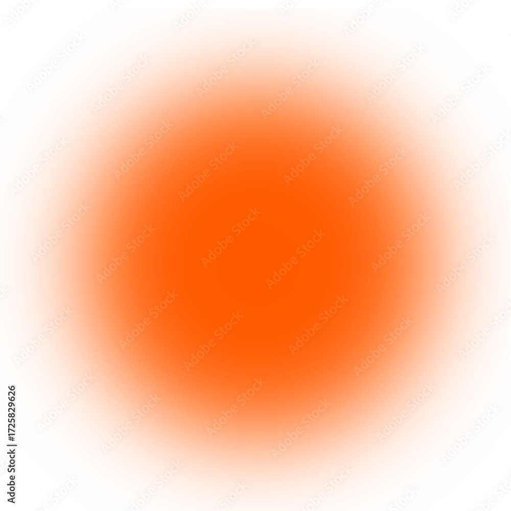 Poster orange gradient blur circle with soft glow and light beam effect isolated on transparent background 