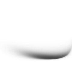 Black gradient shadow effect isolated on transparent background for overlay