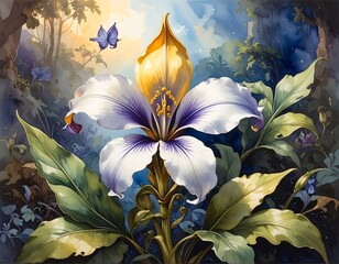 Floral fantasy in a sunlit grove