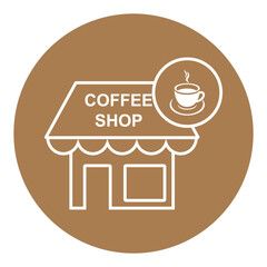 coffee shop cafe icon vector