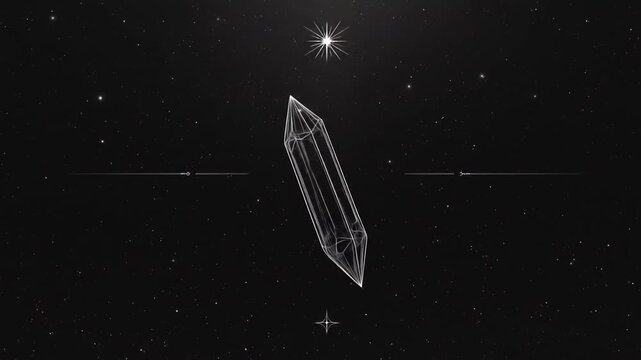 Abstract crystal geometric shape