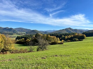Obraz premium autumn landscape in the Strazovské vrchy mountains
