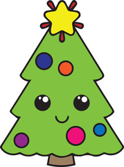 christmas tree on white background