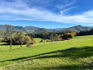 Fototapeta premium autumn landscape in the Strazovské vrchy mountains