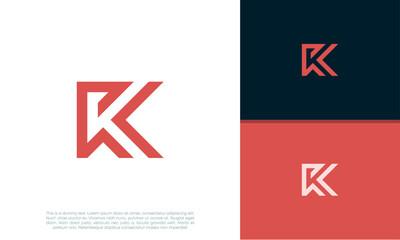 Initials K logo design. Initial Letter Logo. Innovative high tech logo template.	
