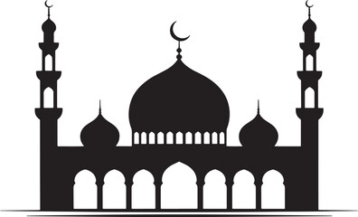 Elegant Mosque Vector Graphic for Ramadan and Eid