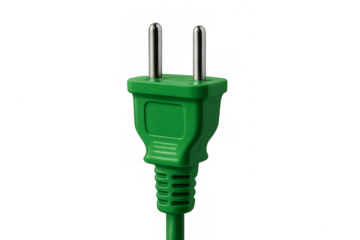Green electric power plug connecting alternative energy