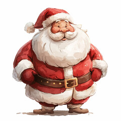 Christmas card, picture of Santa Claus smiling