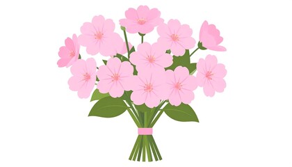 Pink flower bouquet illustration