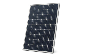 Solar panel generating clean renewable energy on transparent background