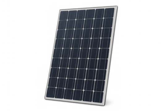 Solar panel generating clean renewable energy on transparent background - Powered by Adobe