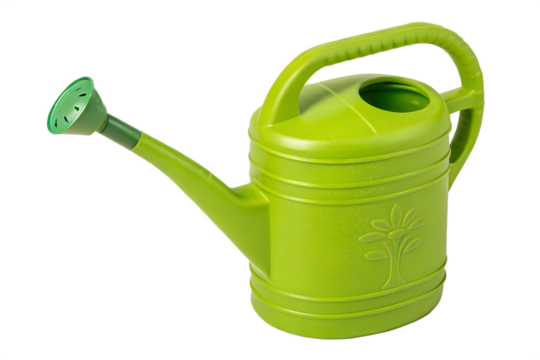 Plastic watering can isolated On Transparent or white Background