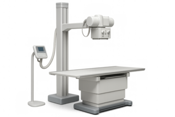 X-ray machine with control panel for medical imaging