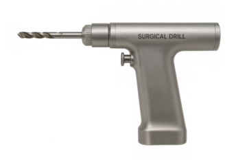 Surgical drill medical hospital equipment on transparent background