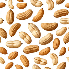 Obraz premium Peanut Seeds isolated on white background. Fresh peanuts with high nutrition