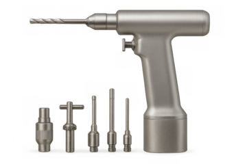 Surgical power drill and orthopedic instruments set