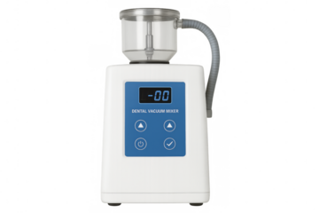 Dental vacuum mixer equipment for laboratory use on transparent background