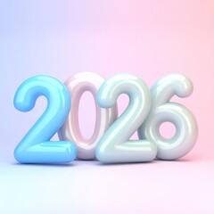 New Year 2026 Celebration 3d Design Image with Festive Decorations, Christmas Day 2026