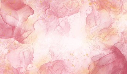 Pink and gold marble texture background with abstract fluid art swirls. Elegant watercolor design with shimmering golden veins, ideal for luxury, wedding, branding, and modern decor.