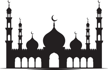 Elegant Mosque Vector Graphic for Ramadan and Eid