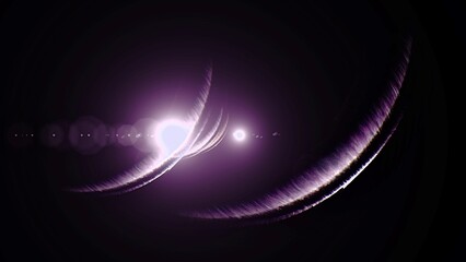 Purple cosmic light flares swirling nebulae bright stars dark space abstract galaxy cosmic dust energy stellar phenomena vibrant glow ethereal beauty