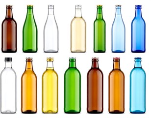 Various glass bottles