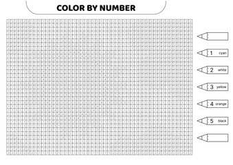 Color by number. Black and white. Sun, sky, cloud. Pixel coloring book. Numbered squares. Game for kids. Pixel art. Isolated vector illustration eps 10