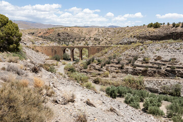 bridge over the Aulago river next to Los Navarros, municipality of Nacimiento, province of Almeria, Andalusia, Spain