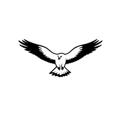 Fototapeta premium Kite. Kite simple black and white line art vector logo