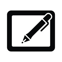 Pen Pencil and Eraser Vector Icon Illustration