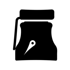 Simple Black Silhouette Icon of a Vacuum Cleaner or Coffee Maker