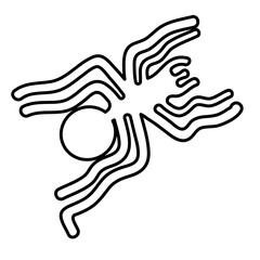 silueta de la araña, cultura naza, peru