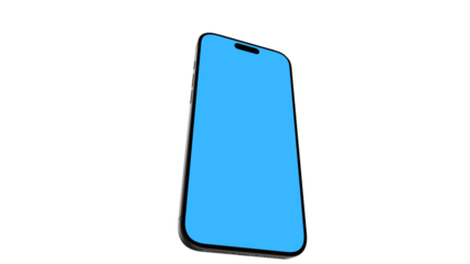 1-transparent background phone's horizontal on 16:9. Mockup smart phone new generation isolated screen Transparent of PNG image for Infographic Business web site design app
