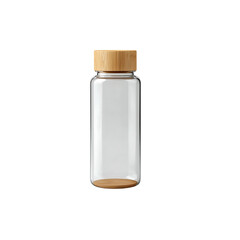 Sleek modern glass water bottle with natural bamboo lid perfect for healthy hydration on the go