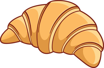 Fresh Croissant Illustration. Golden Croissant Artwork. Realistic Croissant Drawing. Bakery Croissant Design. Delicious Croissant Clipart. Croissant Pastry Illustration. French Croissant Artwork