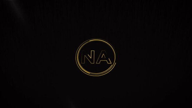 Golden NA Circle Logo Intro Animation  Circular Design, Elegant and Modern
