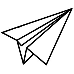 paper plane isolated on white background