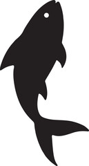 Naklejka premium Pisces fish silhouette vector, zodiac astrology sign illustration for horoscope and design projects