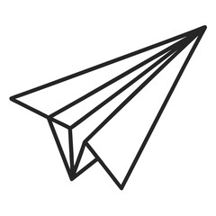 paper plane isolated on white